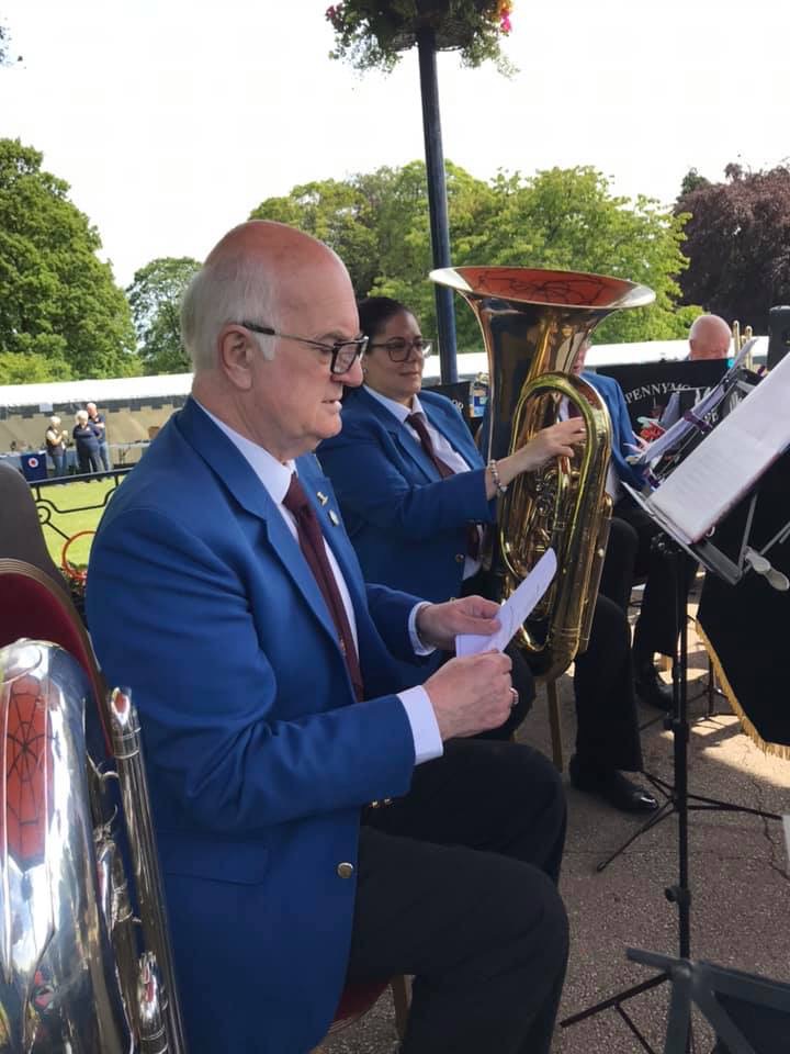 Drumhead Service in Jubilee Park Spennymoor Town Band